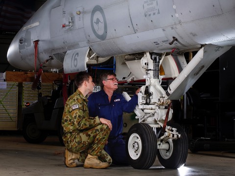 Aircraft under carrage inspection