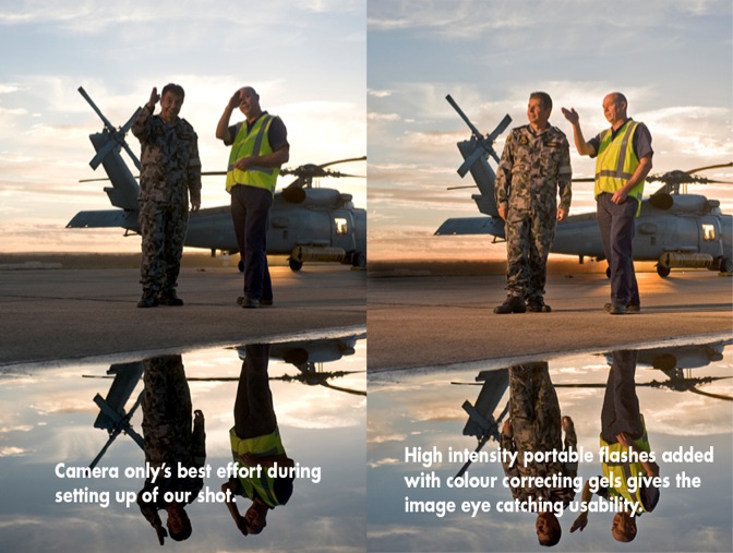 Helicopter shot comparison